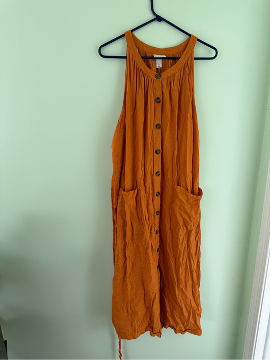 Ava & Viv Dresses & Skirts - Ava & Viv Rust Orange Button-Front Maxi Dress